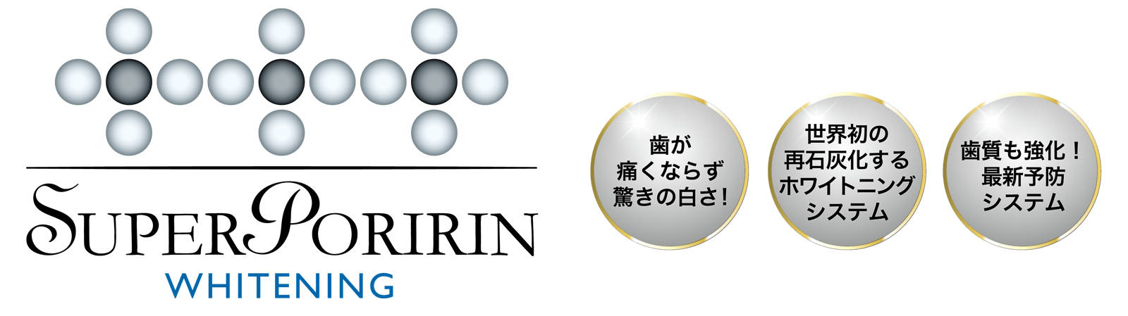 スーパーポリリンホワイトニングシステム ロゴ•説明